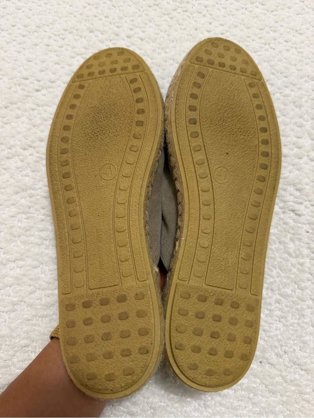 Verbenas Celia Espadrilles Taupe Suede Flats Women’s Size 41 EU 10-10.5 US - Picture 9 of 12